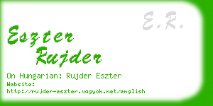 eszter rujder business card